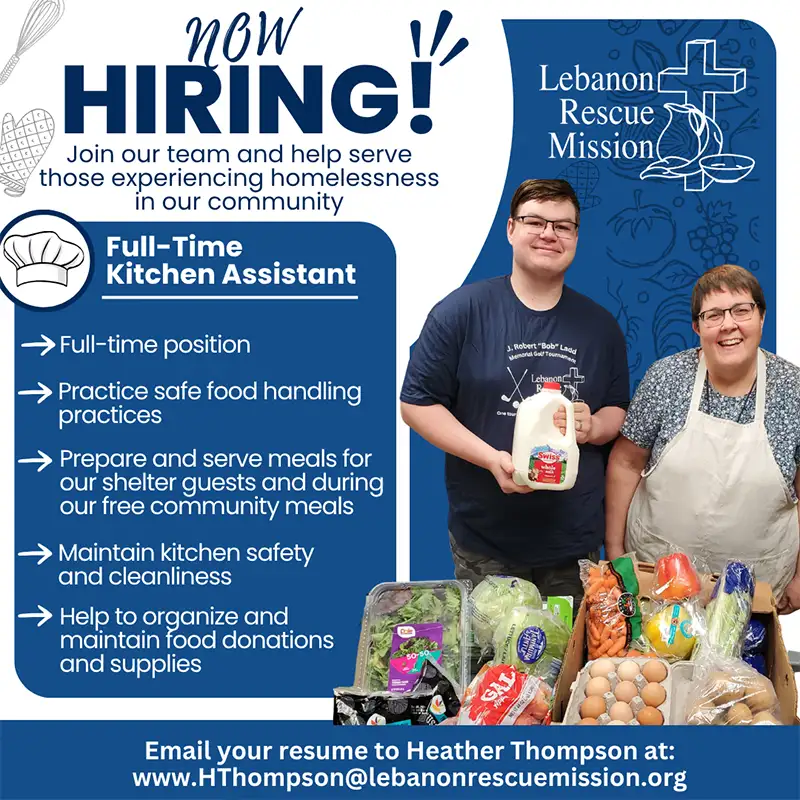 Full-Time Kitchen Assistant Job Flyer